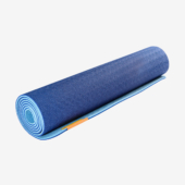 Earth Elements 5 mm Yoga Mat - Sky Blue (Rolled View)