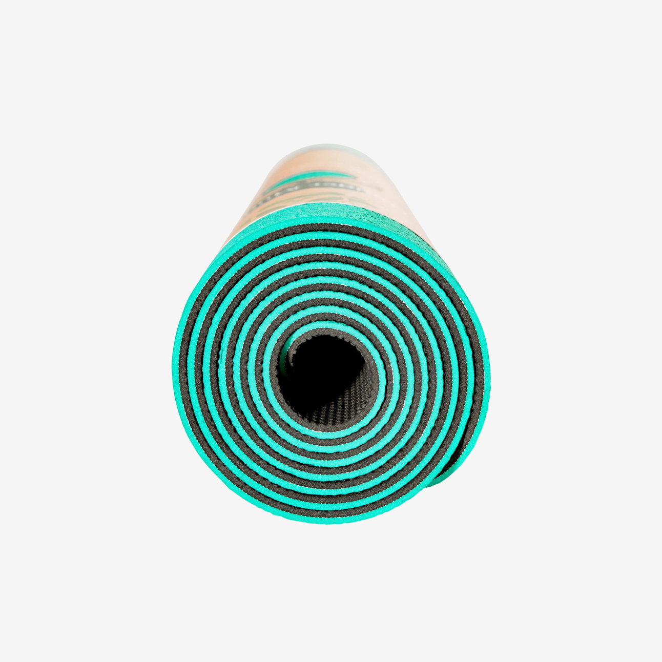 Earth Elements 5 mm Yoga Mat - Teal Onyx (End View)