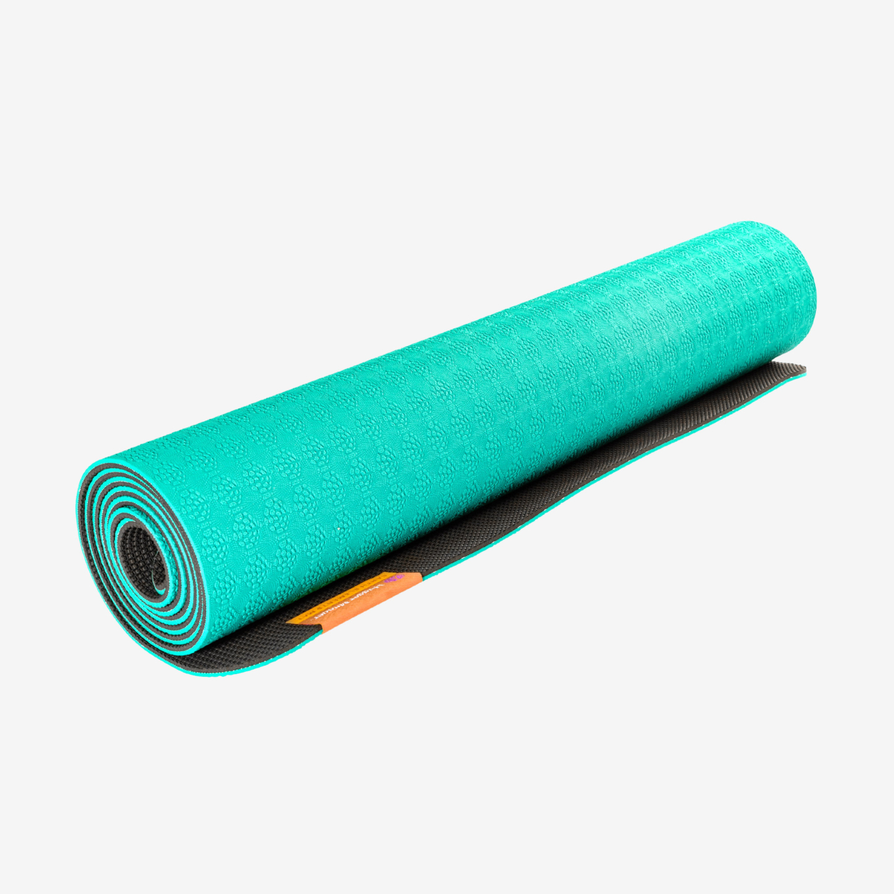 Earth Elements 5 mm Yoga Mat - Teal Onyx (Rolled View)