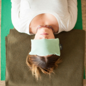 Savasana with Peachskin Eye Pillow - Jade