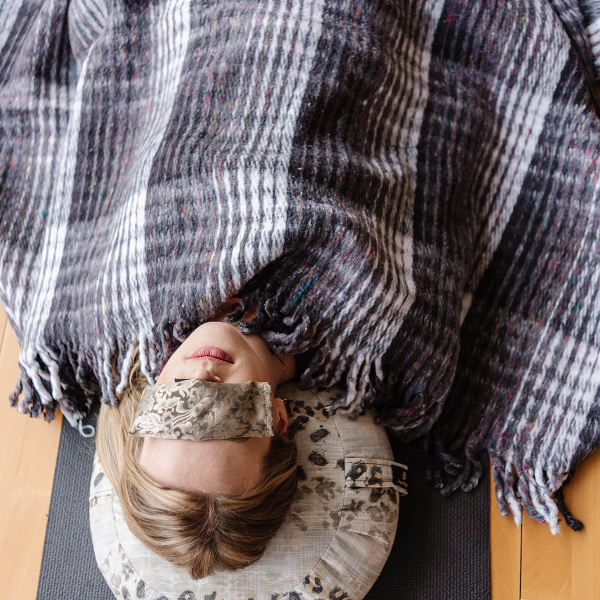 Recycled Plaid Yoga Blanket - Hugger Mugger