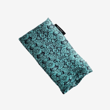 Silk Eye Pillow with Flaxseed Filling - Boho Teal