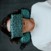 Silk Neck Pillow - Boho Teal