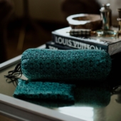 Silk Neck Pillow - Boho Teal