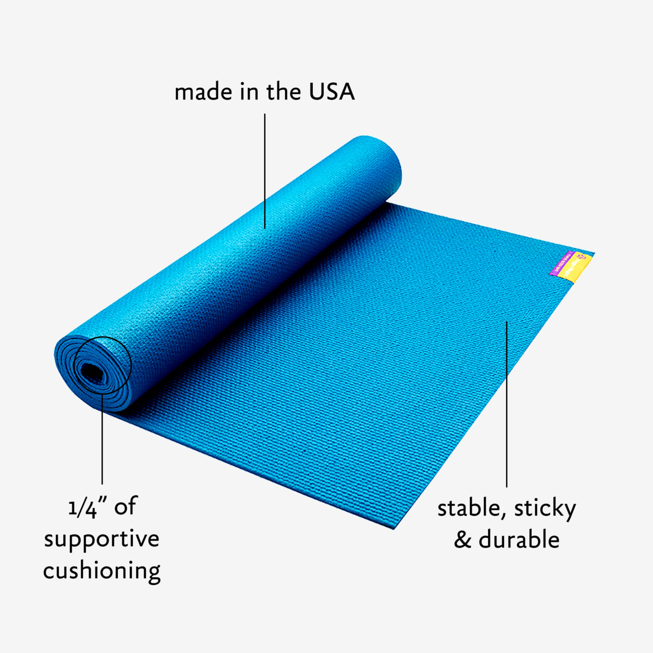 Tapas® Ultra 74 in. Long Yoga Mat - Indigo (Diagram)