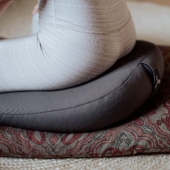 V-Shaped Meditation Cushion - Gray