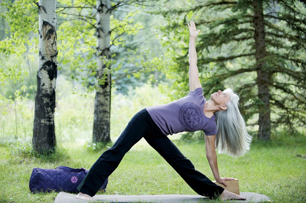 Trikonasana (Triangle Pose) with Block