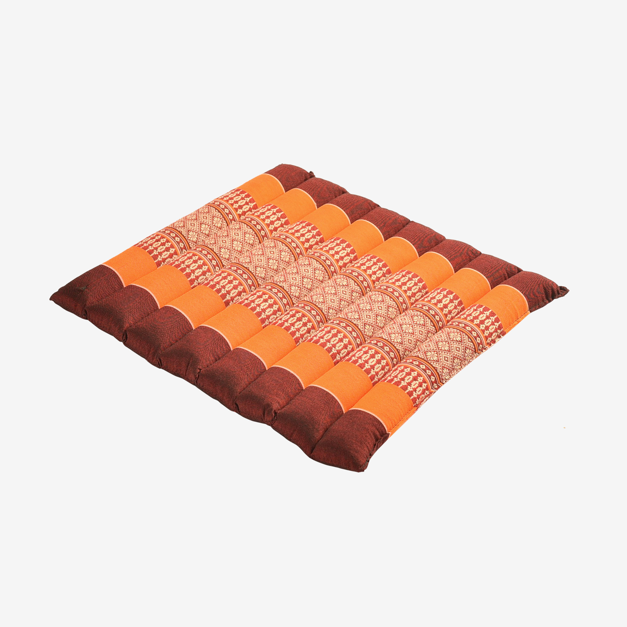 Zafuko Rollable Yoga & Meditation Cushion - Burgundy/Orange