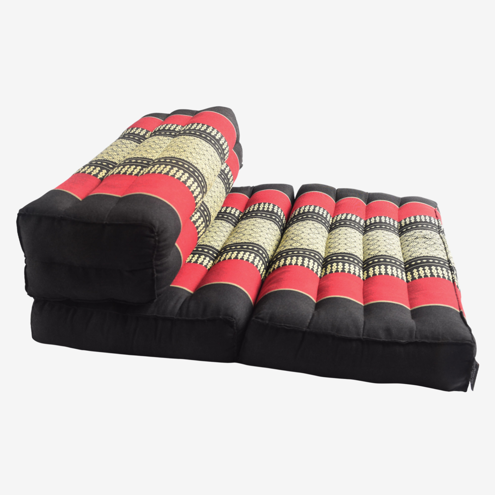 Zafuko Double Foldable Meditation Cushion - Black/Red