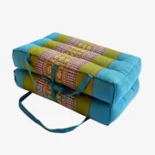 Zafuko Foldable Yoga & Meditation Cushion - Olive Green/Blue