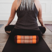 Zafuko® Yoga & Meditation Cushion - Burgundy/Orange