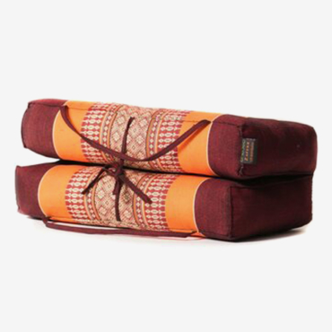 Zafuko® Large Foldable Yoga & Meditation Cushion - Orange/Burgundy
