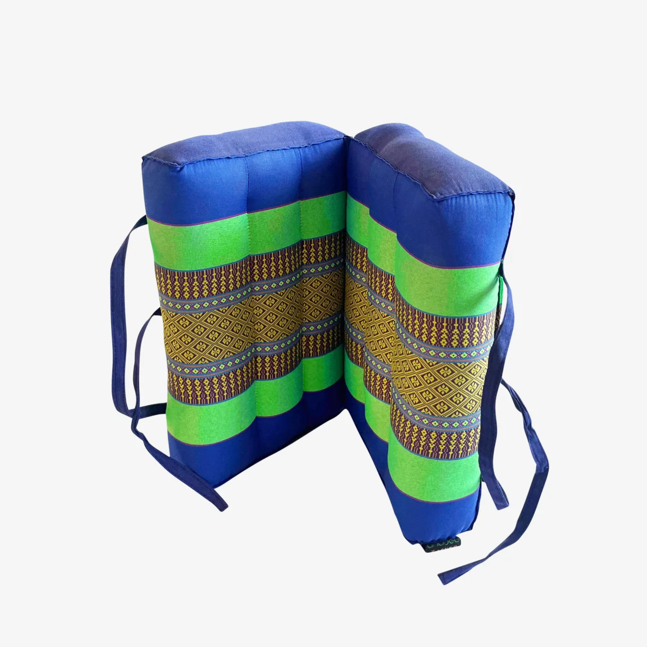 Zafuko Foldable Yoga & Meditation Cushion - Dark Blue/Green