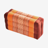 Zafuko® Yoga & Meditation Cushion - Burgundy/Orange (Side View)