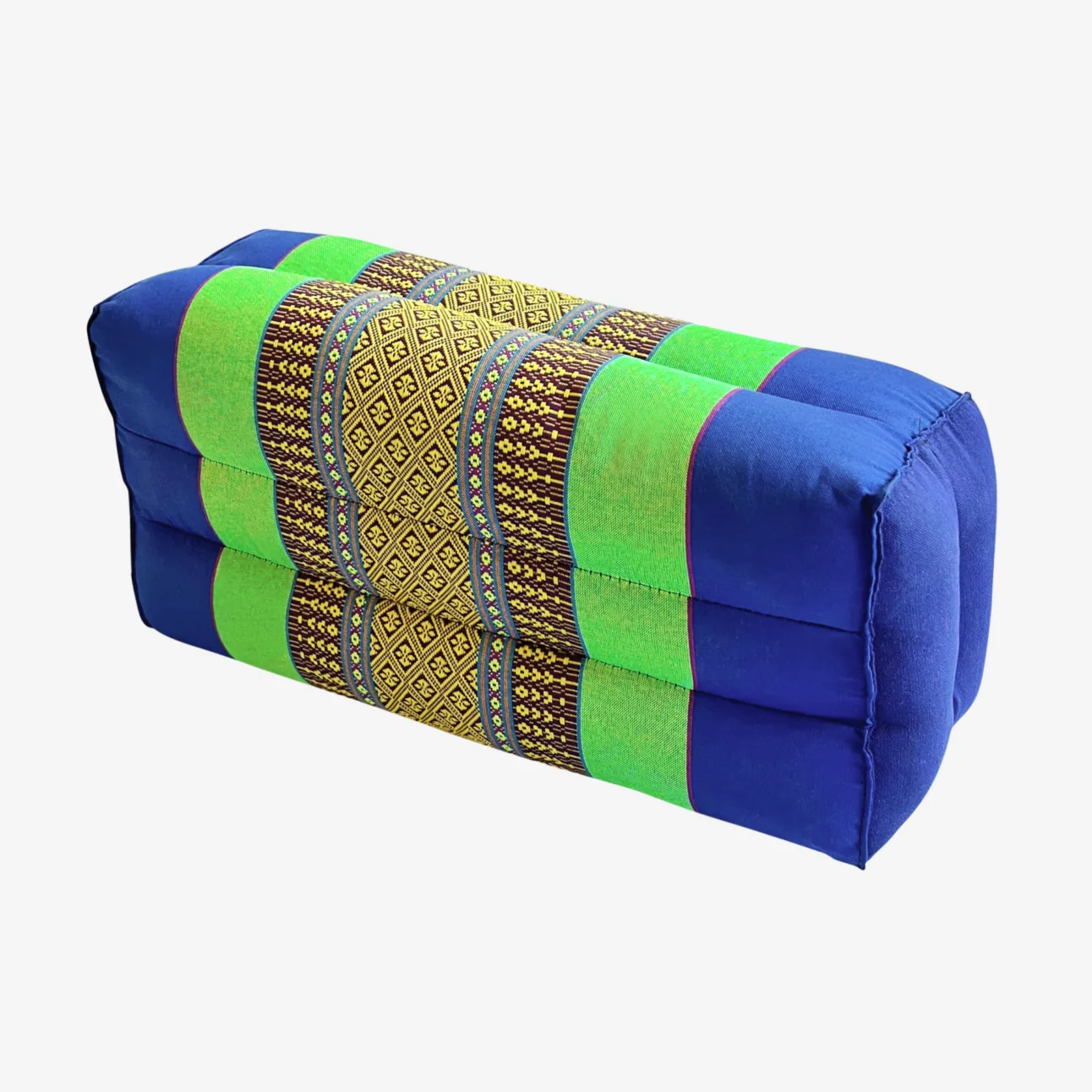 Zafuko® Yoga & Meditation Cushion - Dark Blue/Green (Side View)