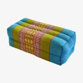 Zafuko® Yoga & Meditation Cushion - Olive Green/Blue (Front View)