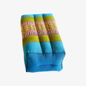 Zafuko® Yoga & Meditation Cushion - Olive Green/Blue (End View)