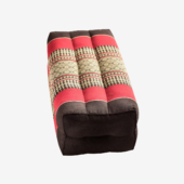 Zafuko® Yoga & Meditation Cushion - Black/Red (End View)