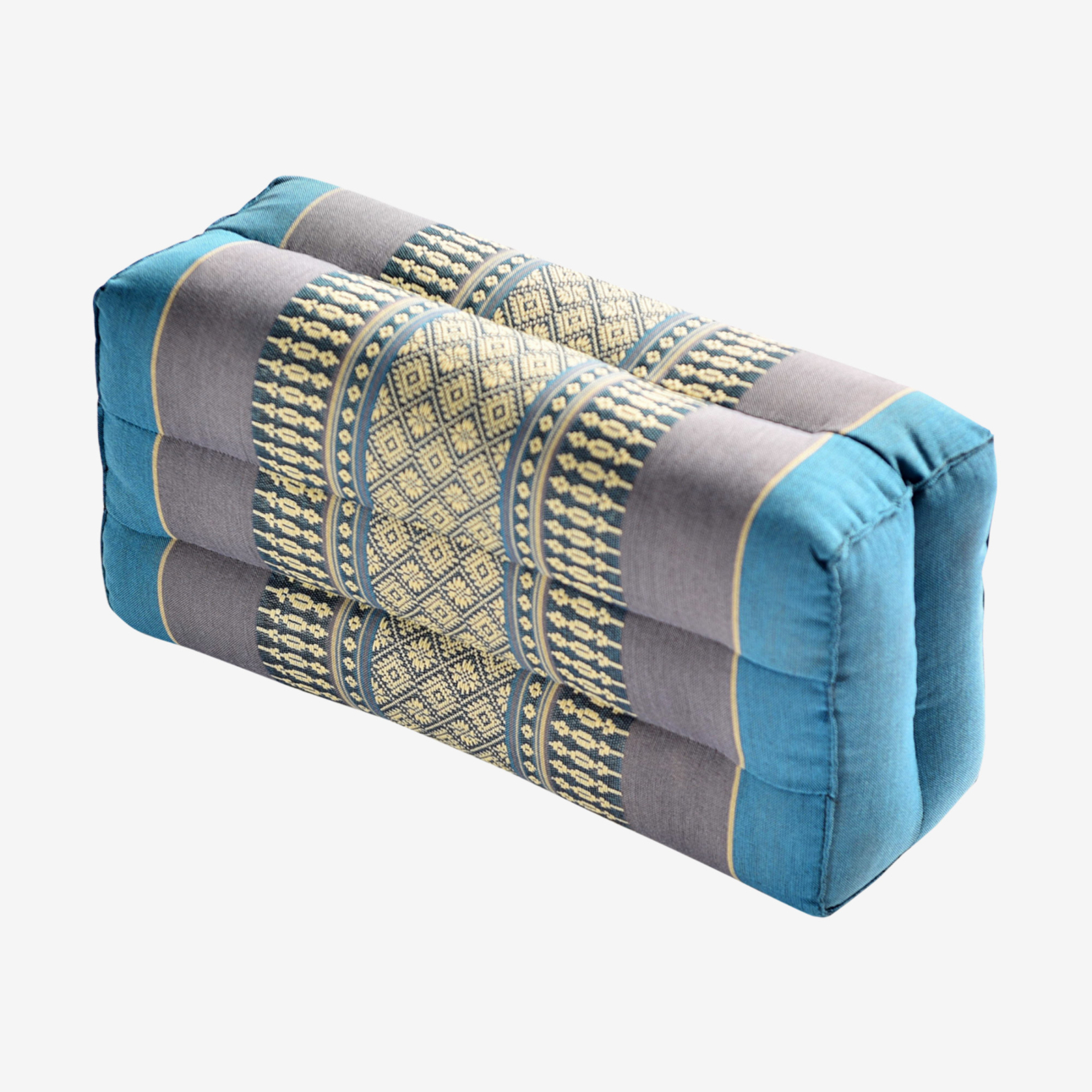 Zafuko Yoga & Meditation Cushion - Teal/Turquoise (Side View)