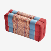 Zafuko Yoga & Meditation Cushion - Burgundy/Blue (Side View)