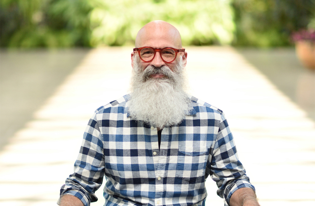 Man with White Beard in Seated Posture