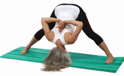 Prasarita Padottanasana on Nature Collection Ultra Mat - Evergreen