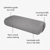 EZ Clean Standard Yoga Bolster - Charcoal (Diagram)