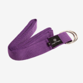 Beginner Yoga Kit - Purple Cotton 8' D-Ring Yoga Strap
