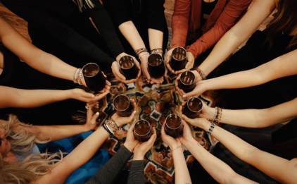 Toasting with Drinks