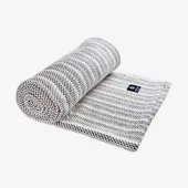 Cotton Yoga Blanket - Multi-Gray (Rolled)