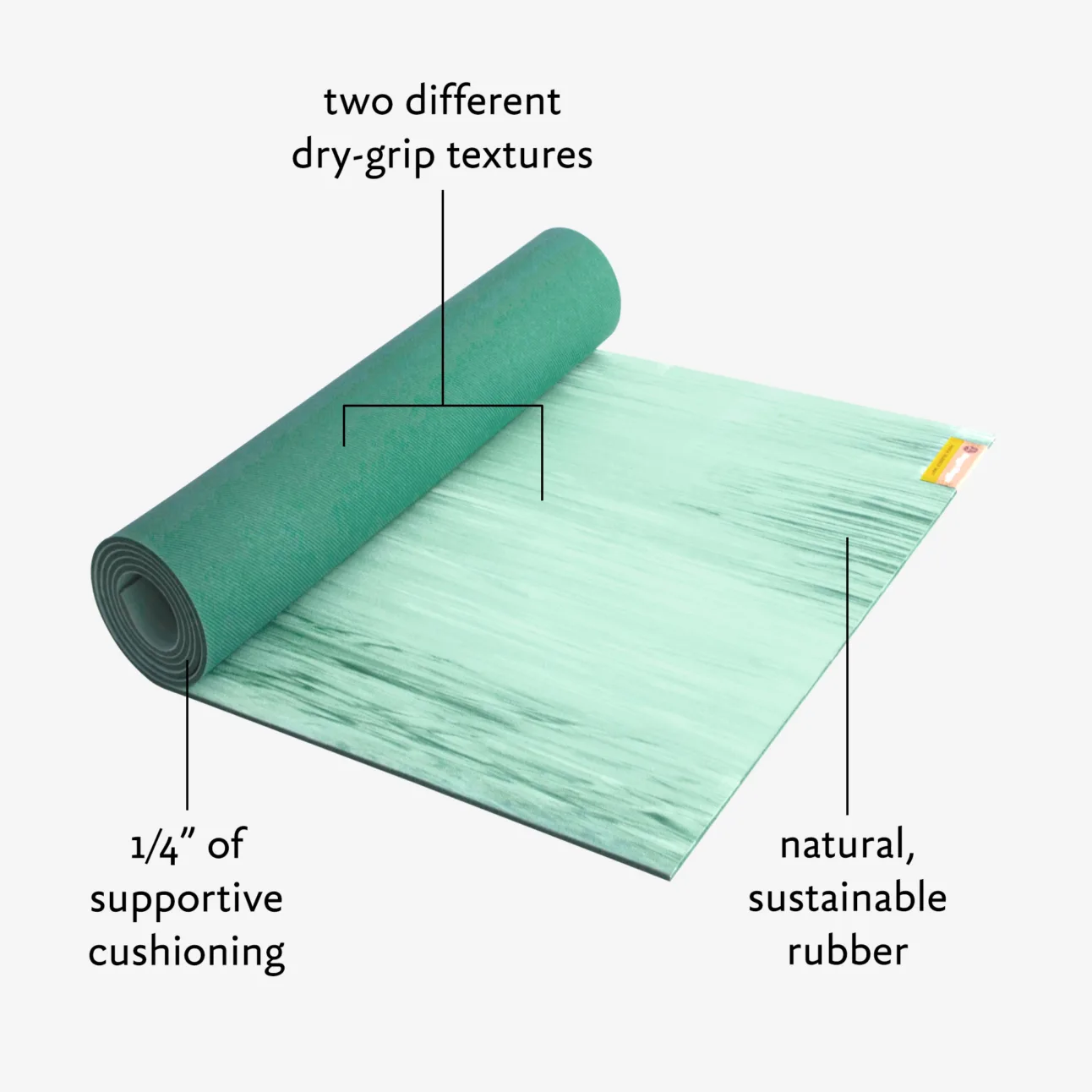 Para Rubber Yoga Mat - Alpine (Diagram)