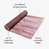 Para Rubber Yoga Mat - Twilight Mauve (Diagram)