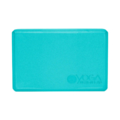 Foam Yoga Block - Aqua (Front View)