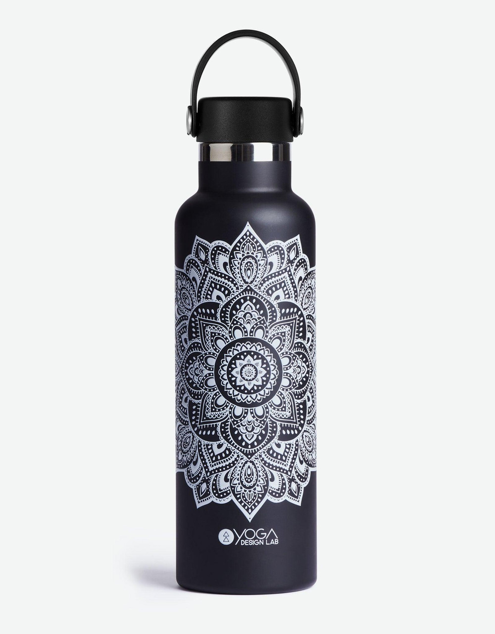 Water Bottle - Mandala Black