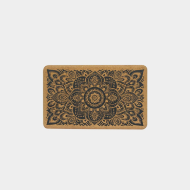 Cork Yoga Block - Mandala Black